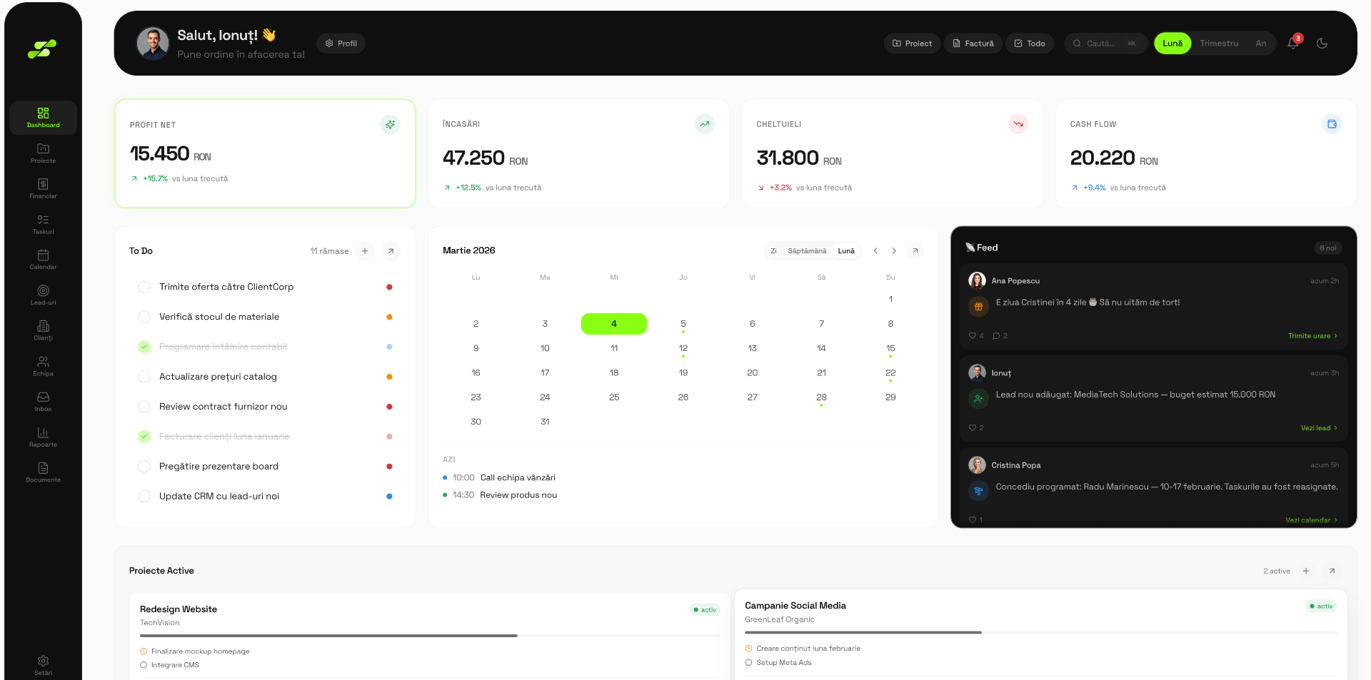 swolv dashboard preview