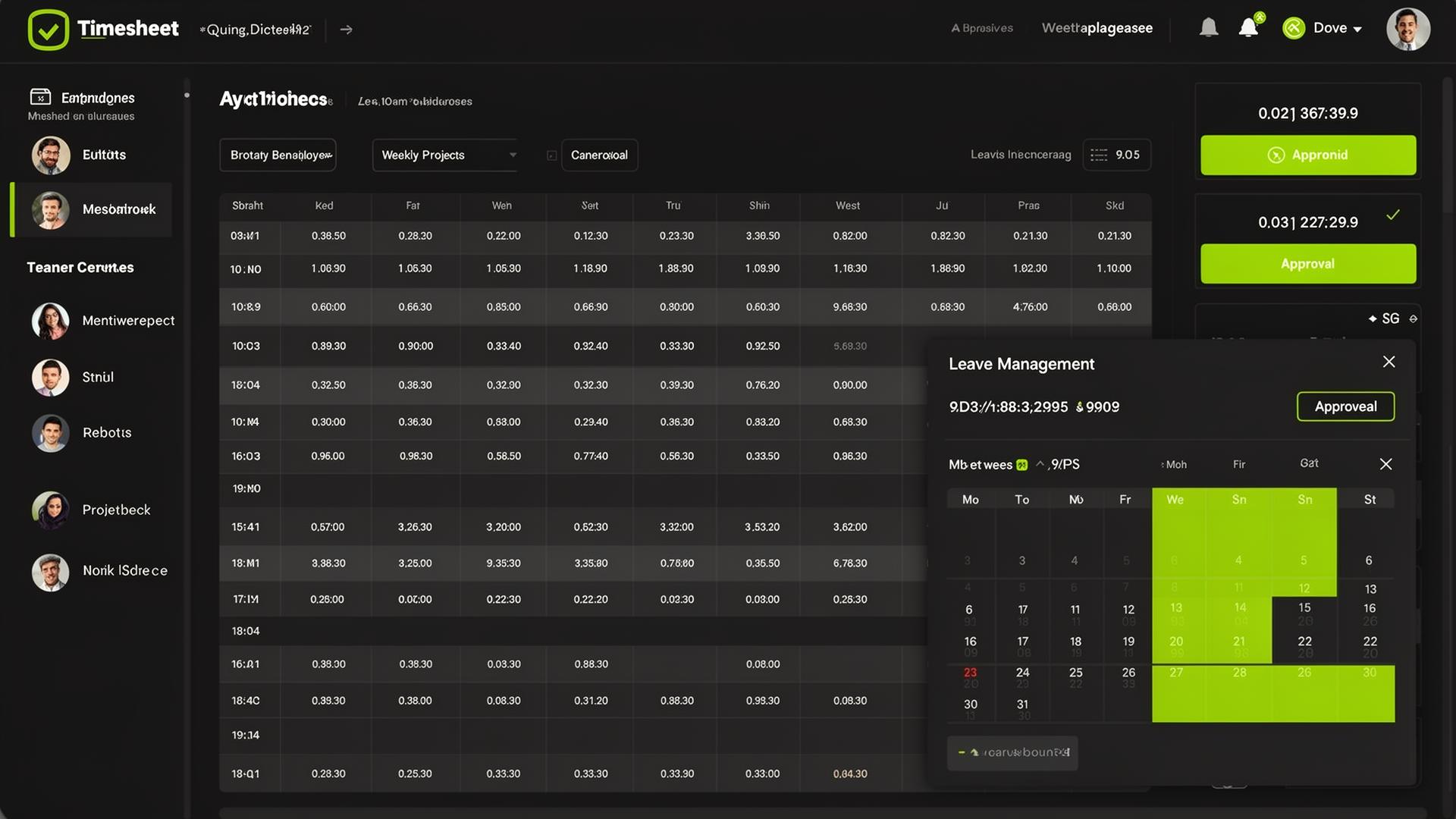 Time tracking & Timesheets